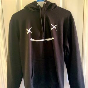 Adult Size SMALL- Black “X” eyes face hoodie - Comes from clean, pet, smoke Free